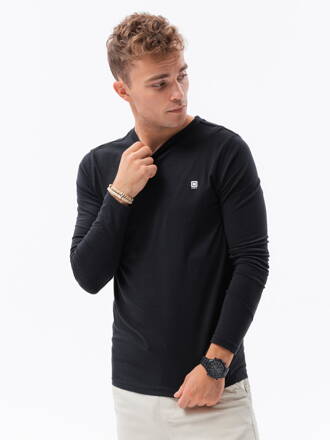 Men's plain longsleeve L135 - black