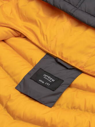 Men's mid-season quilted jacket C356 - dark grey