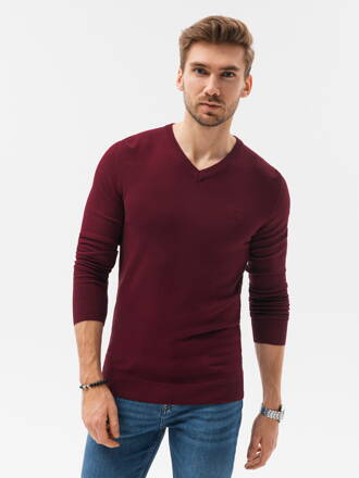 Men's sweater E191 - dark red