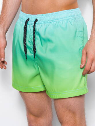 Men's swimming shorts W318 - lime/turquoise