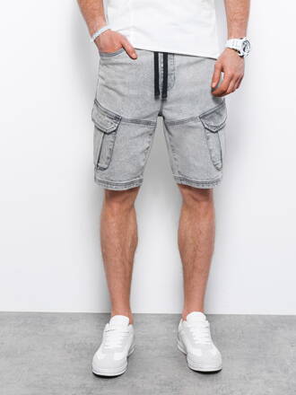 Men's denim shorts - grey W362