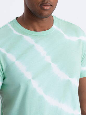 TIE DYE men's cotton T-shirt - mint V5 S1622