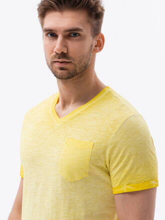 Men's plain t-shirt S1388 - yellow