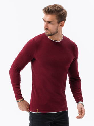 Men's sweater E121 - dark red