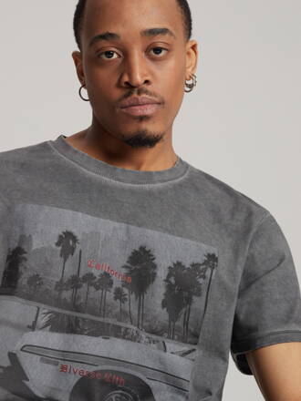 Men's printed T-shirt JACKALSS E S1818 - dark grey