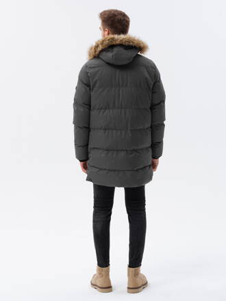 Men's winter jacket - dark grey C547