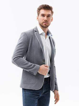 Elegant men's blazer M81 - grey