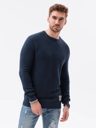 Men's sweater E185 - dark blue