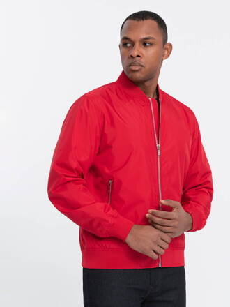 Men's mid-season bomber jacket C439 - red