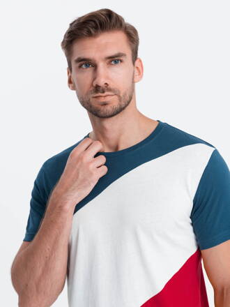 Men's t-shirt - navy/red S1627
