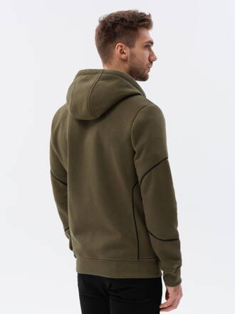 Men's zip-up sweatshirt - dark olive V4 B1421