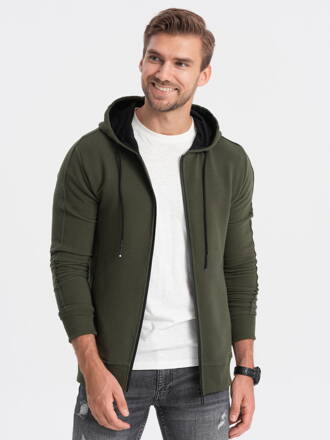 Men's zip-up sweatshirt B1157 - olive