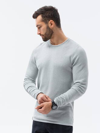 Men's sweater E121 - light grey/melange