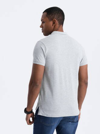 Men's plain polo shirt S1374 - grey