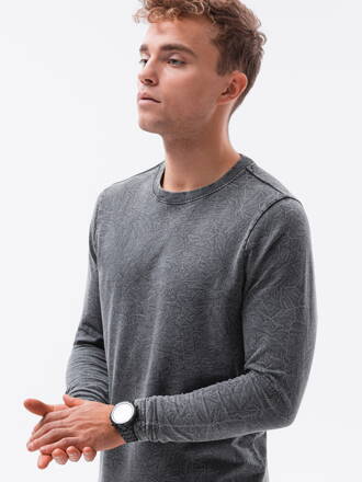 Men's plain longsleeve L138 - black