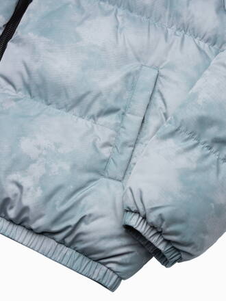 Men's winter jacket C529 - light blue