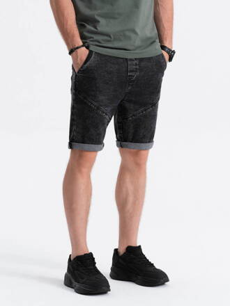 Men's denim shorts - black W361