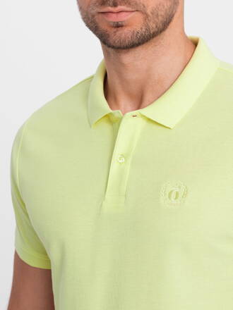 Men's plain polo shirt S1374 - lime