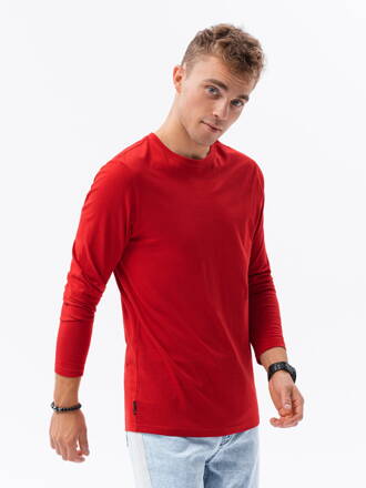 Men's plain longsleeve L138 - red
