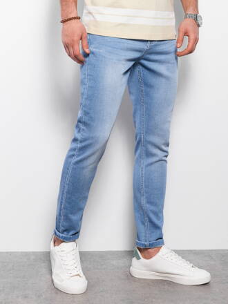 Men's denim pants SKINNY FIT - light blue V4 OM-PADP-0101