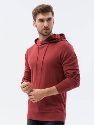 Men's sweater E187 - dark red