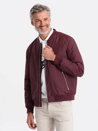 Men's mid-season quilted jacket C538- dark red