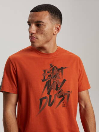 Men's printed T-shirt DKR D 0623 S1826 - orange
