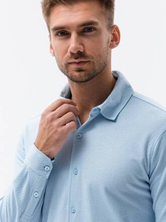 Men's shirt with long sleeves K540 - blue