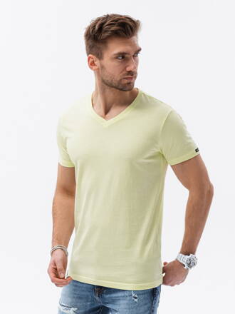 Men's plain t-shirt S1369 - lime