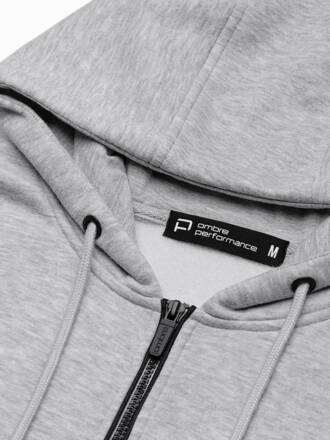 Men's zip-up sweatshirt - grey melange V5 B1421
