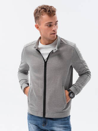 Men's zip-up sweatshirt B1071 - grey melange