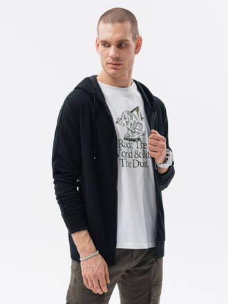 Men's zip-up sweatshirt B1157 - black