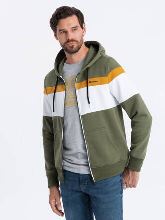 Men's hooded sweatshirt - olive V5 B1420