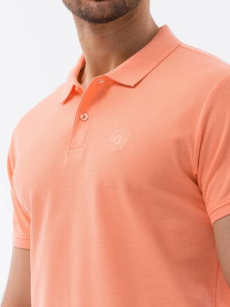 Men's plain polo shirt S1374 - peach