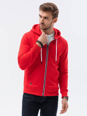 Men's zip-up sweatshirt B977 - grey melange V