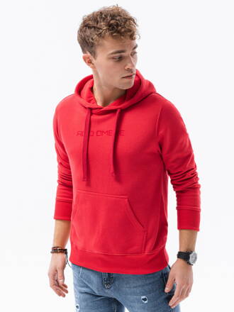 Men's printed hoodie B1351 - red