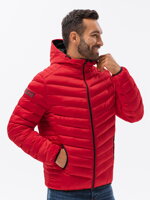 Men's mid-season quilted jacket C368 - blue