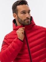 Men's mid-season quilted jacket C368 - blue