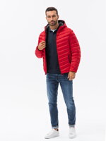 Men's mid-season quilted jacket C368 - blue