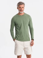 Men's plain longsleeve L131 - olive