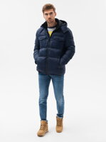 Men's winter jacket  C518- dark blue