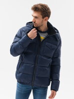 Men's winter jacket  C518- dark blue