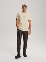 Men's printed T-shirt DKR D 0523 S1822 - beige