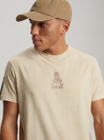 Men's printed T-shirt DKR D 0523 S1822 - beige