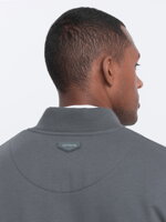 Men's unbuttoned bomber jacket - gray V3 OM-SSZP-22FW-011