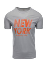 Men's printed t-shirt S1434 V-24A- grey