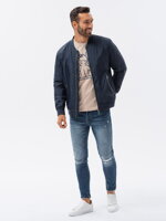 Men's mid-season quilted jacket C538- navy