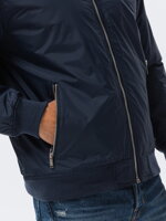Men's mid-season quilted jacket C538- navy
