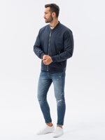 Men's mid-season quilted jacket C538- navy