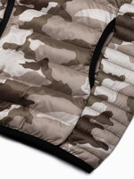 Men's quilted vest V53 - brown moro